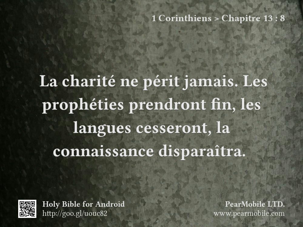 1 Corinthiens, Chapitre 13:8